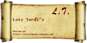 Lotz Teréz névjegykártya